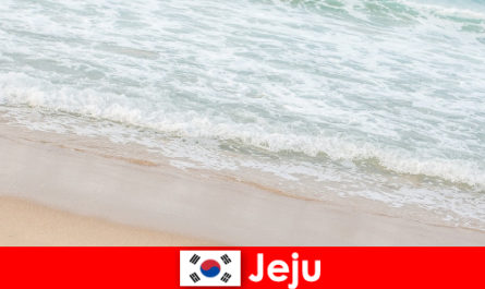 Jeju, avec son sable fin et ses eaux claires, est un endroit idéal pour des vacances en famille sur la plage