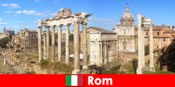 Visites en bus pour les invités européens des fouilles et des ruines antiques de Rome Italie