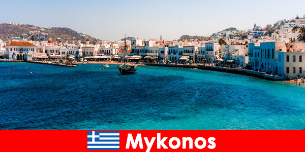 Destination de voyage populaire avec des plages fantastiques à Mykonos Grèce