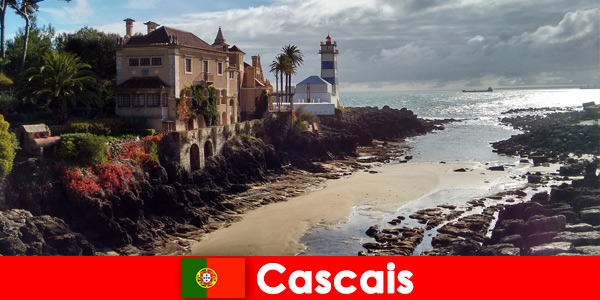Tourisme photo enthousiaste dans la ville pittoresque de Cascais Portugal