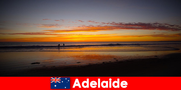 Les superbes plages d'Adélaïde en Australie complètent la soirée