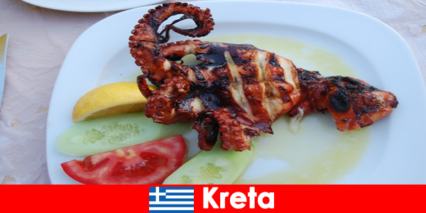 L'île de Crète en Grèce abrite des plats déshonorants de la mer