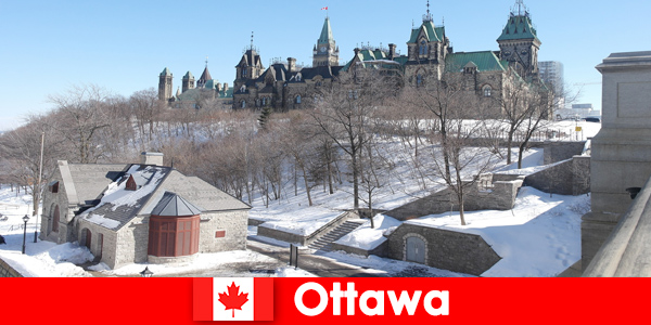 Paysage d'hiver pittoresque à Ottawa Canada