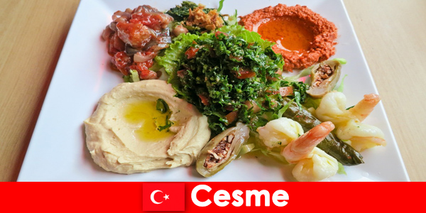 Les aliments sains et la cuisine riche en vitamines sont très populaires parmi les touristes à Cesme Türkiye